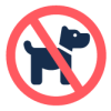   Dogs and other animals prohibited within the château enclosure (including the park), except for guide and assistance dogs.
